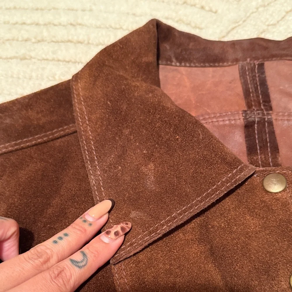 Vintage Brown Suede Women's Jacket - Picture 6 of 8